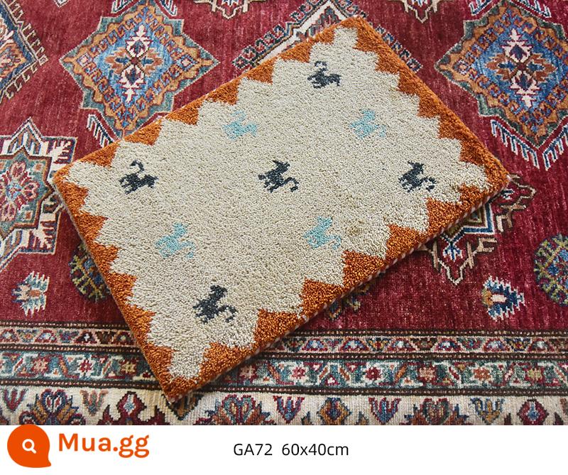 Phong cách trang trí Bắc Âu theo phong cách Ba Tư Gabbeh Wool Handmade Ấn Độ nhỏ chăn nhỏ dễ thương Máy tính để bàn trang trí màu sắc - Xám đậm GA72 40x60cm