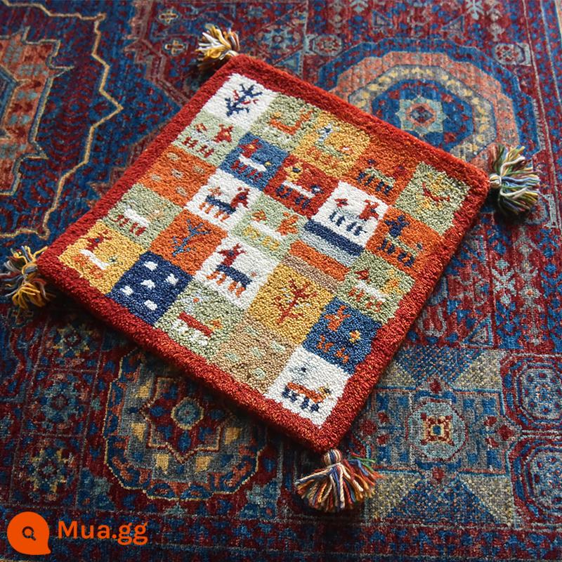 Phong cách trang trí Bắc Âu theo phong cách Ba Tư Gabbeh Wool Handmade Ấn Độ nhỏ chăn nhỏ dễ thương Máy tính để bàn trang trí màu sắc - Màu hạt dẻ 15