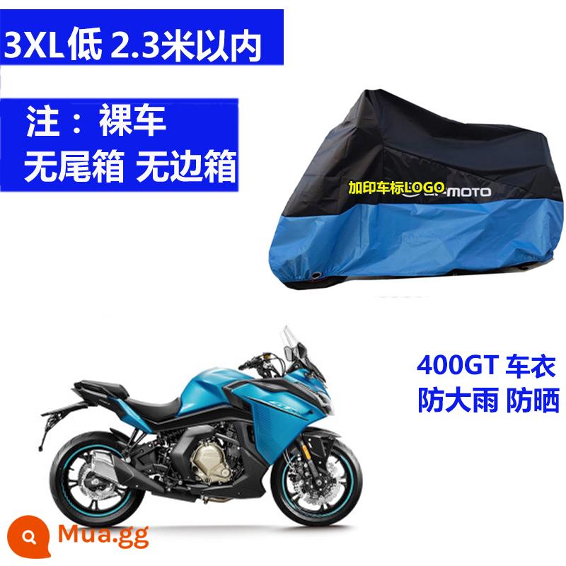 Thích hợp cho gió xuân 250sr che xe đầu máy che mưa 450sr che mưa chống nắng khỉ đầu chó 650gt150nk400 - Gió Xuân Đen Xanh 3XL Thấp 400 GT