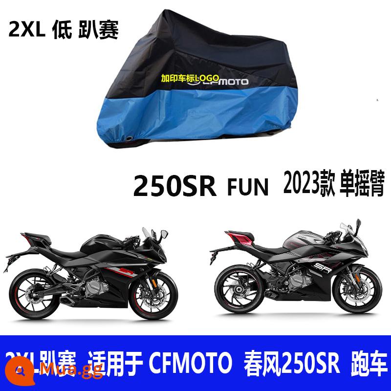 Thích hợp cho gió xuân 250sr che xe đầu máy che mưa 450sr che mưa chống nắng khỉ đầu chó 650gt150nk400 - Spring Breeze Đen Xanh 2XL Low 250SR FUN 2023