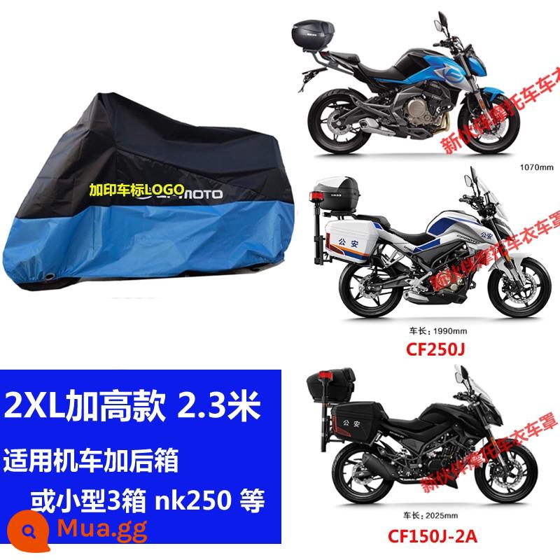 Thích hợp cho gió xuân 250sr che xe đầu máy che mưa 450sr che mưa chống nắng khỉ đầu chó 650gt150nk400 - Mẫu thân cây cao 2XL màu đen và xanh Chunfeng