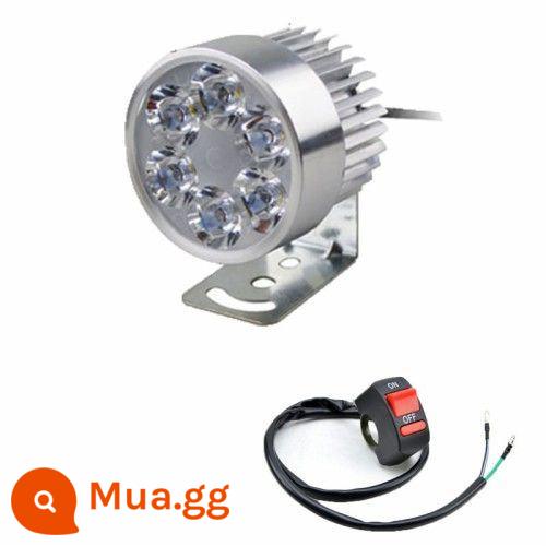 Xe máy 12V 4 bánh xe điện 60 đèn phòng khách siêu sáng 96V sửa đổi đèn pha đa năng ánh sáng mạnh chống thấm nước 48LED đèn - 9 hạt (đánh dấu) 1 + công tắc + vít