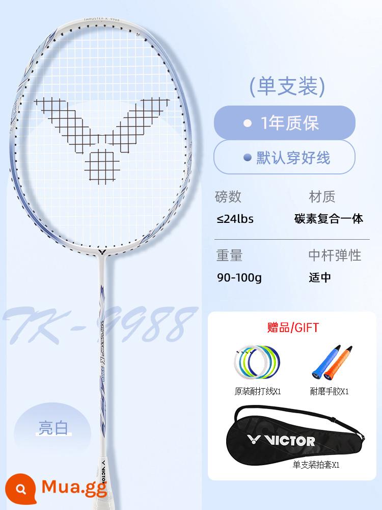 Vợt Cầu Lông Victor Victory Đánh Đơn Đánh Đôi Chính Hãng Challenger 9500 Victor Hammer Full Carbon Siêu Nhẹ Vợt - [Carbon composite 1 miếng] TK-9988 Màu trắng sáng