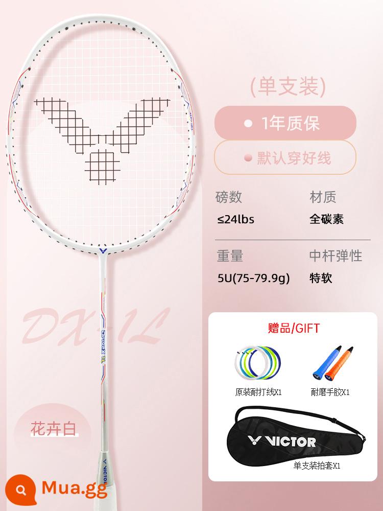 Vợt Cầu Lông Victor Victory Đánh Đơn Đánh Đôi Chính Hãng Challenger 9500 Victor Hammer Full Carbon Siêu Nhẹ Vợt - [78g siêu nhẹ] DX-1L A màu trắng hoa cao 5U