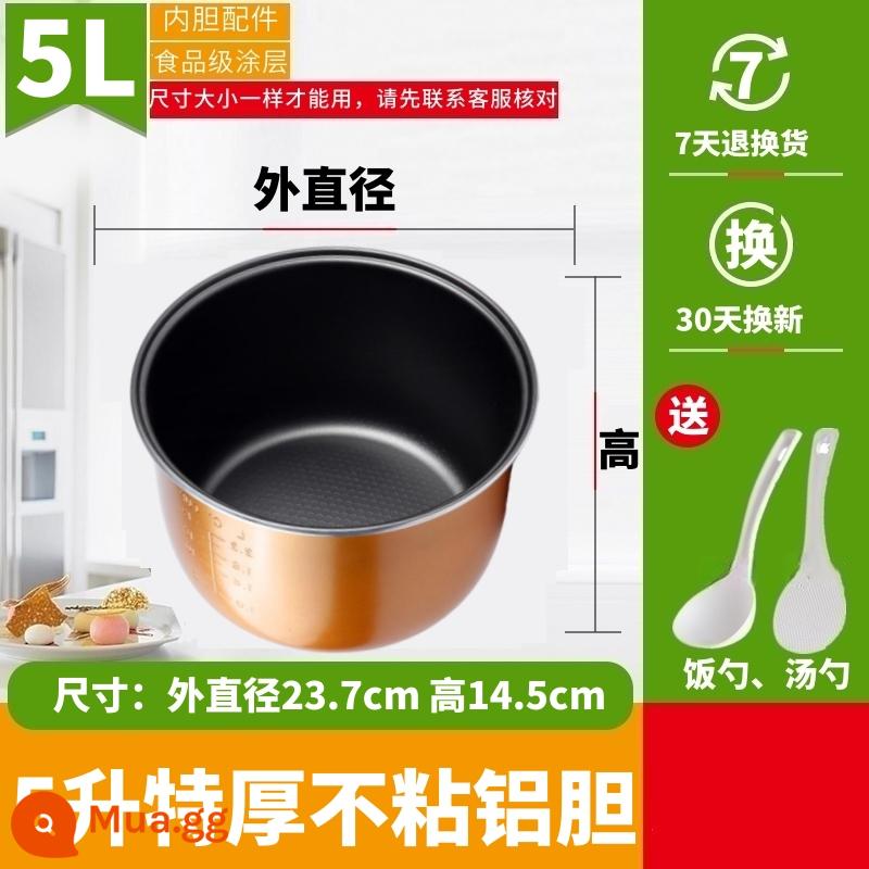 Nồi cơm điện đa năng kiểu cũ nồi bên trong 1.5L2L3L4L5L nồi chống dính nồi cơm điện bên trong chống dính phụ kiện - 5 lít, cao 14,5 (cực dày và chống dính)