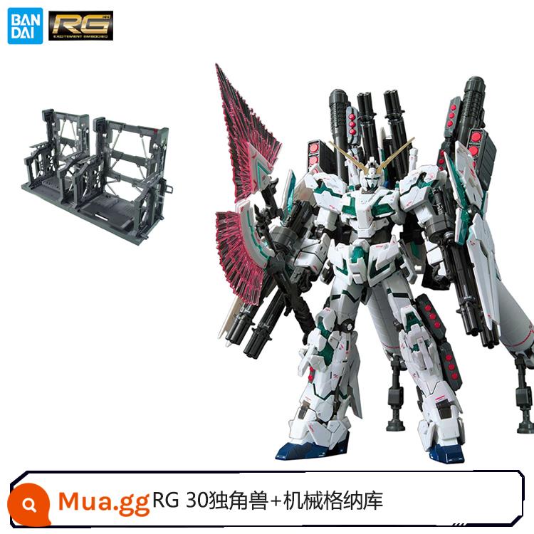 Mô hình Bandai 55586 RG 30 thức tỉnh được trang bị đầy đủ bọc thép được trang bị đầy đủ bộ xương kỳ lân màu xanh lá cây được trang bị đầy đủ - RG 30 Kỳ lân + Gnaku cơ khí