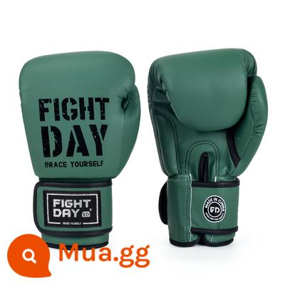 Găng tay Boxing Găng tay Matte Găng tay Matte Găng tay Đàn ông và Phụ nữ Thai Boxing Training Sand - Quân đội xanh