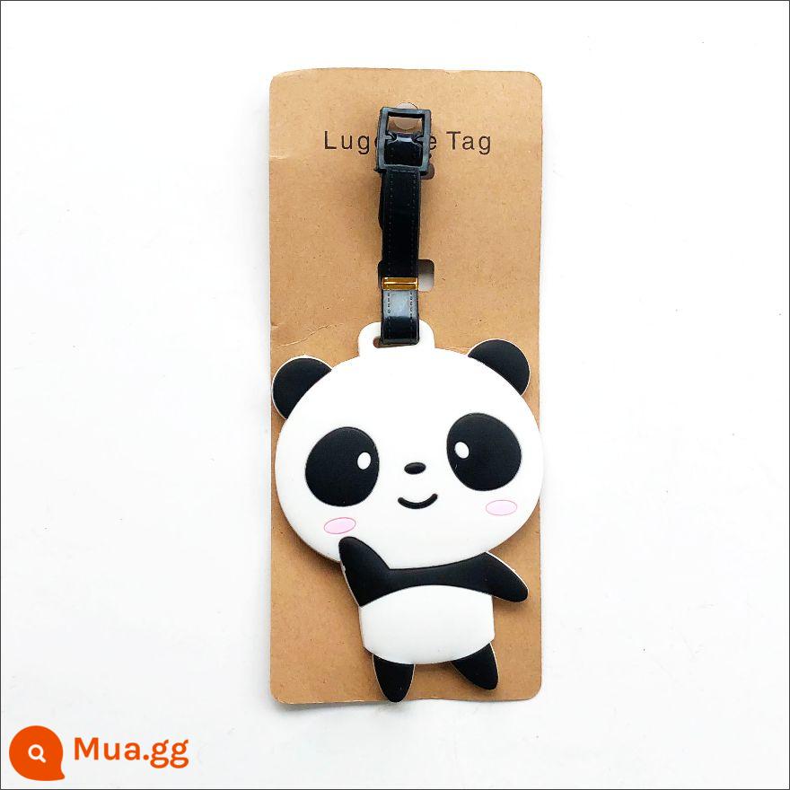 Thẻ hành lý Panda trang trí sáng tạo du lịch kiểm tra lên máy bay Thẻ chống thất lạc thẻ treo Quà lưu niệm văn hóa và sáng tạo Thành Đô - Gấu vẫy thẻ hành lý