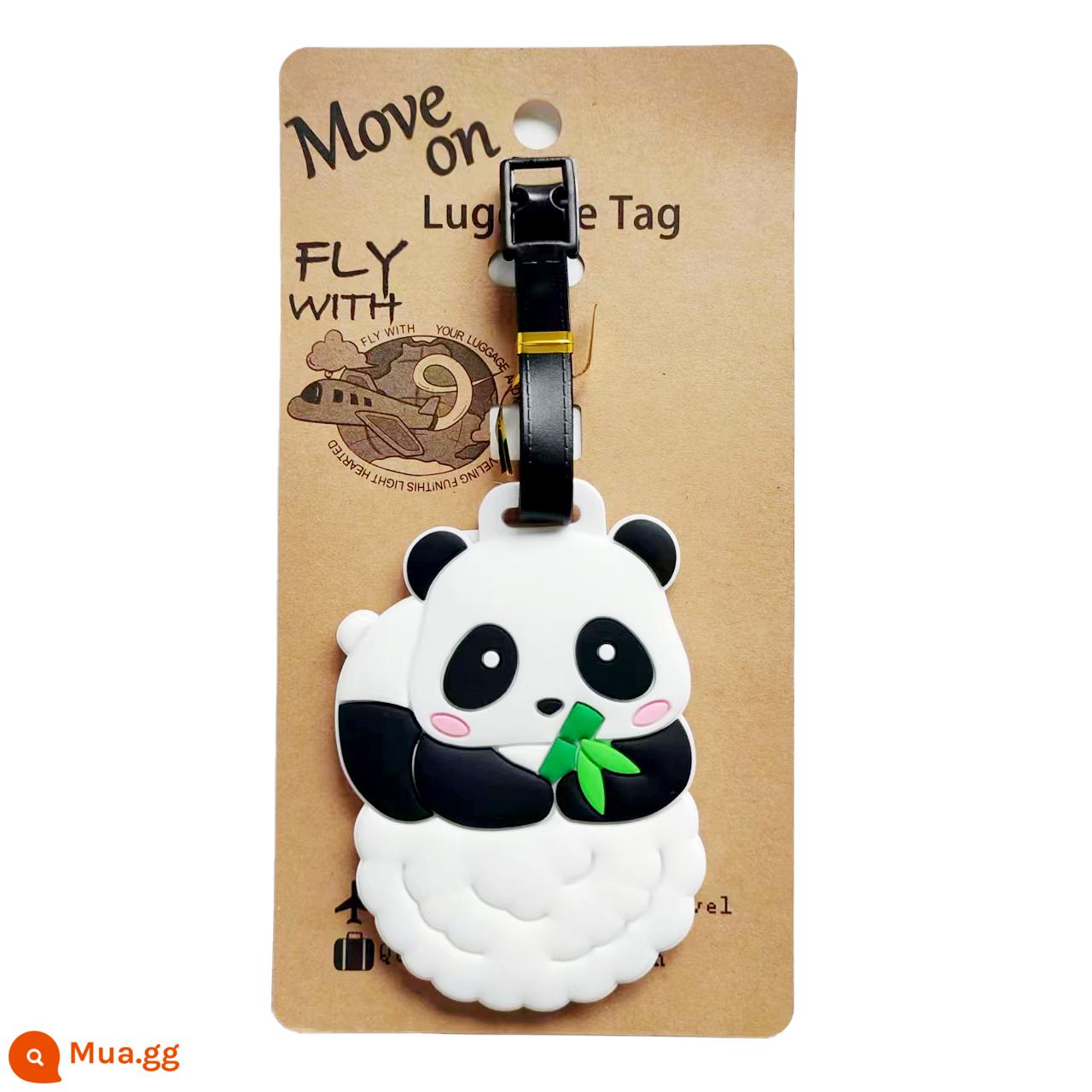 Thẻ hành lý Panda trang trí sáng tạo du lịch kiểm tra lên máy bay Thẻ chống thất lạc thẻ treo Quà lưu niệm văn hóa và sáng tạo Thành Đô - Thẻ hành lý-Marshmallow