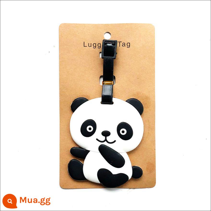 Thẻ hành lý Panda trang trí sáng tạo du lịch kiểm tra lên máy bay Thẻ chống thất lạc thẻ treo Quà lưu niệm văn hóa và sáng tạo Thành Đô - Gấu ngồi gắn thẻ hành lý