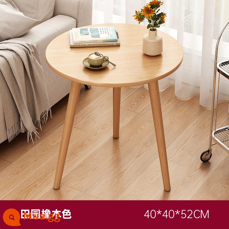 Bàn cà phê phòng khách sofa nhà bàn phụ đơn giản hiện đại đơn giản bàn nhỏ lưới đỏ ban công bàn trà phòng ngủ bàn cạnh giường ngủ - Màu gỗ sồi mục vụ 40 * 40 * 52CM [chân gỗ nguyên khối một lớp]