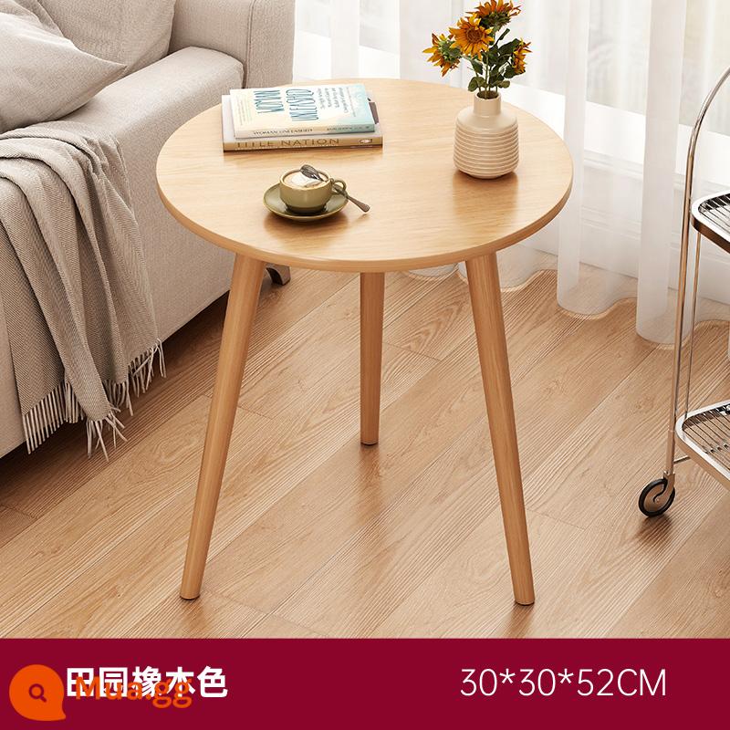 Bàn cà phê phòng khách sofa nhà bàn phụ đơn giản hiện đại đơn giản bàn nhỏ lưới đỏ ban công bàn trà phòng ngủ bàn cạnh giường ngủ - Màu gỗ sồi mục vụ 30 * 30 * 52CM [chân gỗ nguyên khối một lớp]