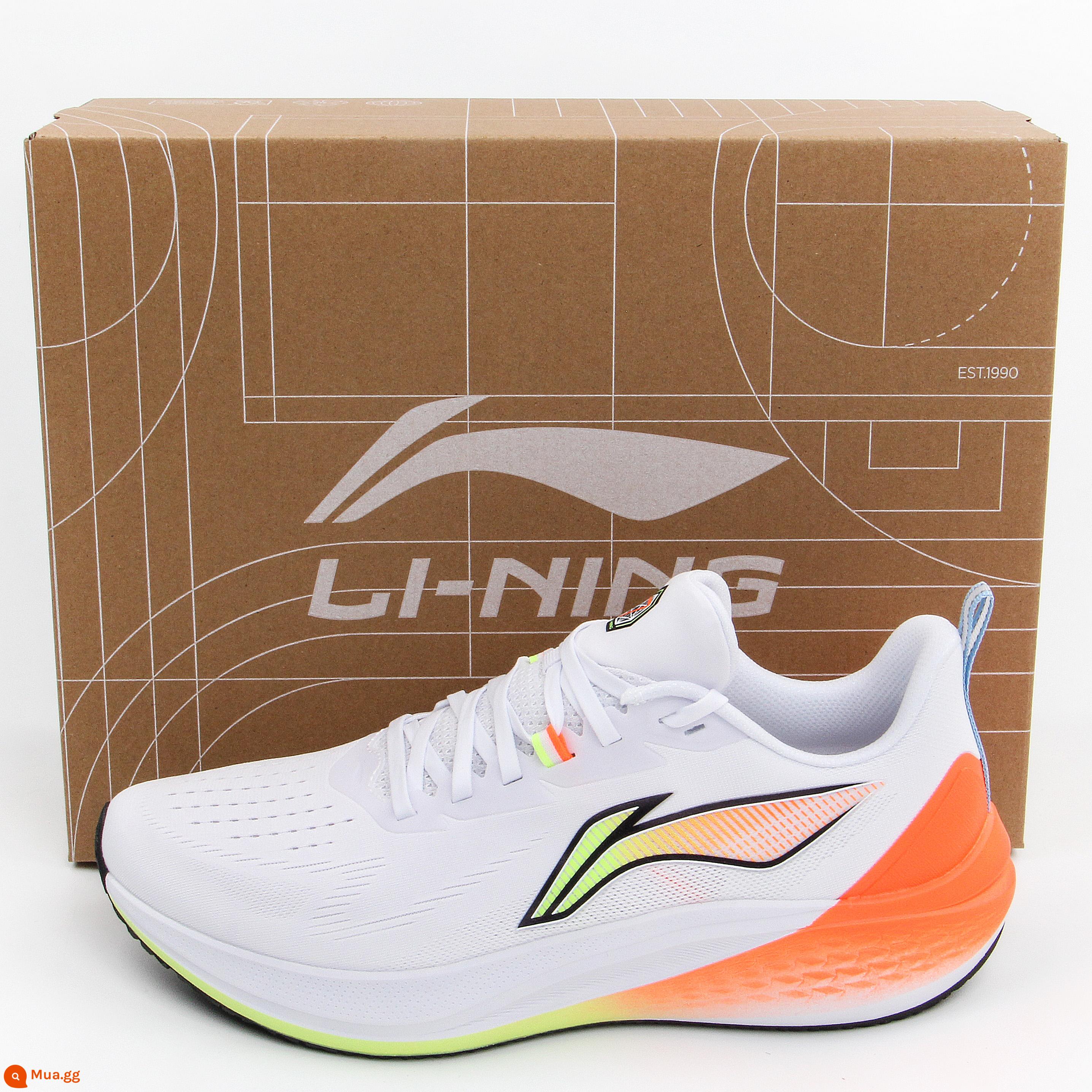 Giày chạy bộ Li Ning Thỏ Đỏ 7 nam mùa hè mới Thỏ Đỏ thế hệ thứ 6 phục hồi thoáng khí và chống mài mòn giày chạy đua ARPU003 - ARPU003-2 màu trắng/cam huỳnh quang tiêu chuẩn