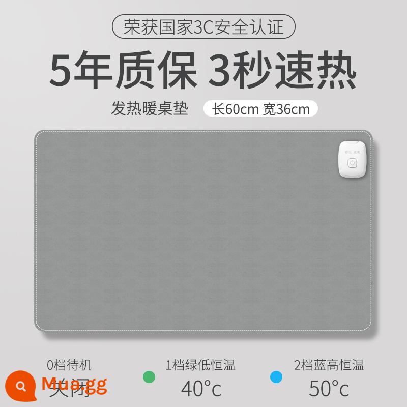 Nóng Bàn Thảm Da Chống Thấm Nước Để Bàn Bảo Vệ Thảm Sinh Viên Viết Tay Ấm Bàn Thảm Quá Khổ Để Bàn Sưởi Ấm - Kích thước trung bình 60*36cm∣màu xám-không đều