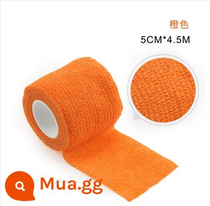 Thun thể thao cuộn băng tự dính cho thú cưng băng chân bóng rổ sẹo điều áp băng thun bảo vệ cổ tay miếng đệm đầu gối - Màu cam huỳnh quang màu cam