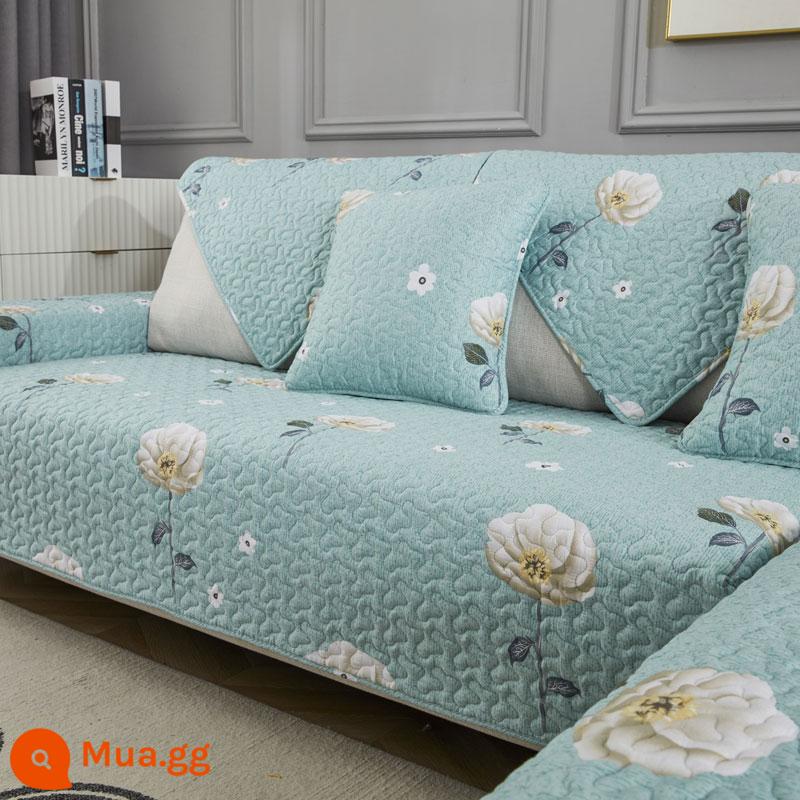 Giá Đặc Biệt Giải Phóng Mặt Bằng Vải Cotton Nguyên Chất Sofa Đệm Chống Trơn Trượt Bắc Âu Đơn Giản Bốn Mùa Đa Năng Đệm Sofa Cotton Khăn - lãng mạn