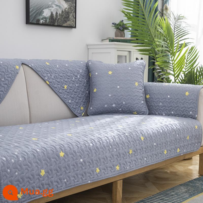 Giá Đặc Biệt Giải Phóng Mặt Bằng Vải Cotton Nguyên Chất Sofa Đệm Chống Trơn Trượt Bắc Âu Đơn Giản Bốn Mùa Đa Năng Đệm Sofa Cotton Khăn - các ngôi sao