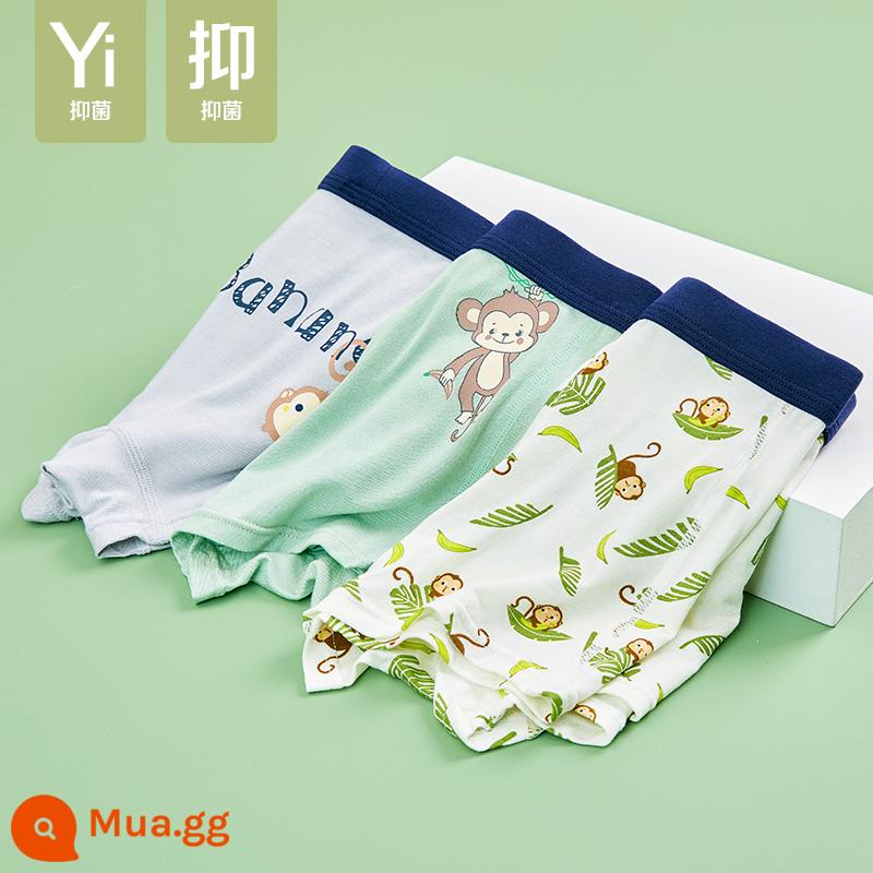 Đậu Đỏ Quần Lót Trẻ Em Bé Trai Modal Lót Cotton Kháng Khuẩn Mùa Hè Mỏng Phần Lớn Trẻ Em Tam Giác Vuông Quần Short - AD313 chú khỉ nhỏ dễ thương