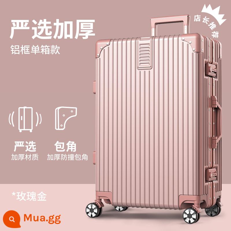 Vali Nữ Công Suất Lớn 32 Inch Xe Đẩy Ốp Lưng Nam Đa Năng Bánh Xe Mật Khẩu Bao Da Mới 2022 Vali Bền Đẹp - Vàng hồng [khung nhôm được lựa chọn nghiêm ngặt]