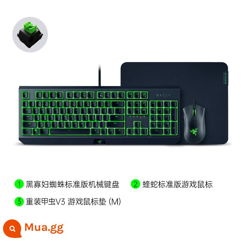 Razer Infernal Viper Standard Edition Máy tính USB đen trắng Esports Trò chơi có dây Chuột LOL - Phiên bản tiêu chuẩn Viper + Phiên bản tiêu chuẩn Black Widow + Bàn di chuột bọ bọc thép hạng nặng