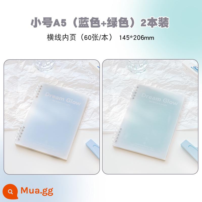 b5 sổ tay rời thân thiện với tay có thể tháo rời giá trị cao đơn giản gradient học sinh a5 notepad da mềm - Mới ❤Kích thước nhỏ A5∣xanh biển + xanh nước trong∣2 gói