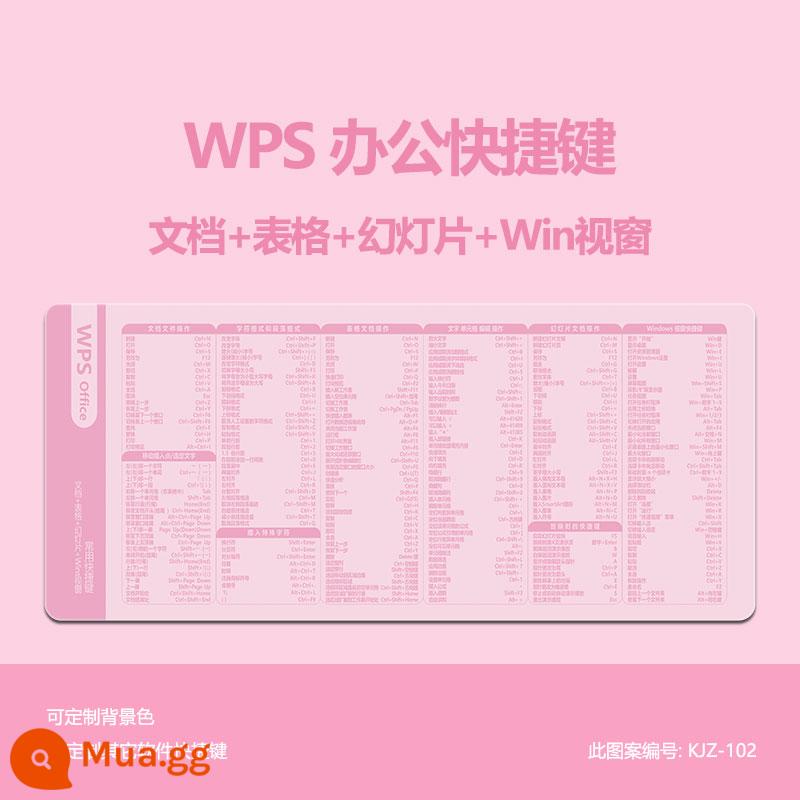 Văn phòng WPS văn phòng công thức hàm Excel siêu lớn Bàn di chuột PS CAD Word Phím tắt PPT Daquan - WPS KJZ-102 màu hồng