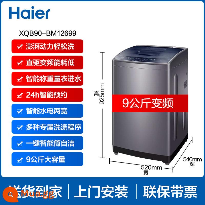 Máy giặt Haier hoàn toàn tự động Nhà sử dụng 8/9/10kg Kg Waves Inverter Biến tần biến tần -Giúp Big God Wash Machine - Haier chín kg chuyển đổi tần số truyền động trực tiếp siêu sạch hiệu quả năng lượng hạng nhất