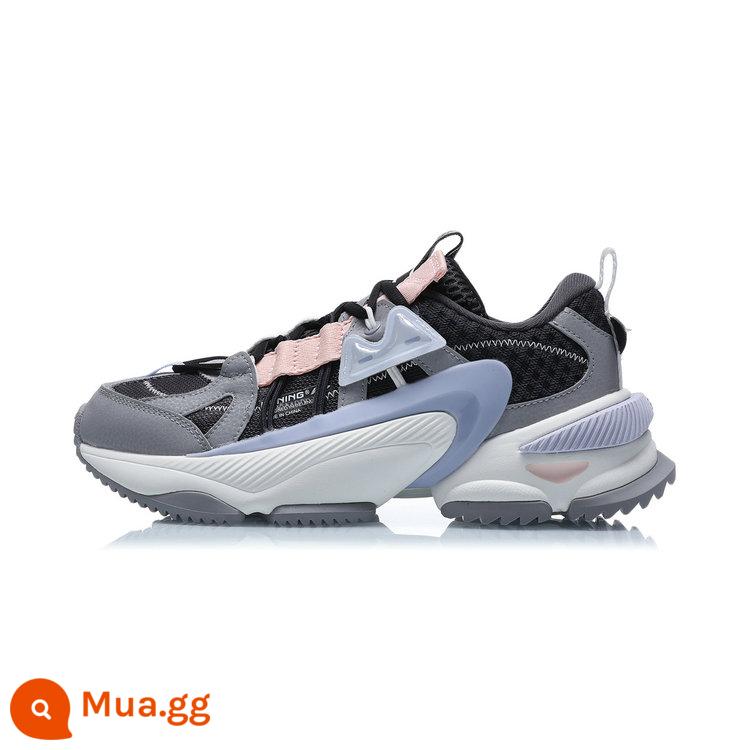 Li Ning Xingyun M1 Đàn ông và Phụ nữ Mây, Hạnh phúc, Wear -Resistant Fashion Sport - Mẫu nữ AGCQ244-5 gỗ đàn hương lạnh/xám ngưng tụ