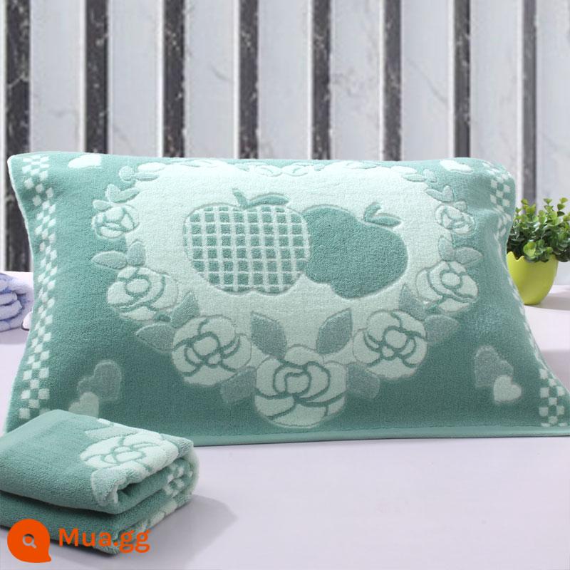 [Đặc Biệt Hàng Ngày] Khuyến Mãi Vỏ Gối Cotton Nguyên Chất Dày Và Cặp Lớn Mềm Mại Hoạt Hình Chính Hãng Không Phai Màu - Táo xanh hai gói