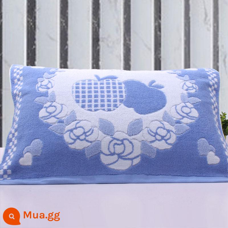 [Đặc Biệt Hàng Ngày] Khuyến Mãi Vỏ Gối Cotton Nguyên Chất Dày Và Cặp Lớn Mềm Mại Hoạt Hình Chính Hãng Không Phai Màu - Gói hai màu táo xanh