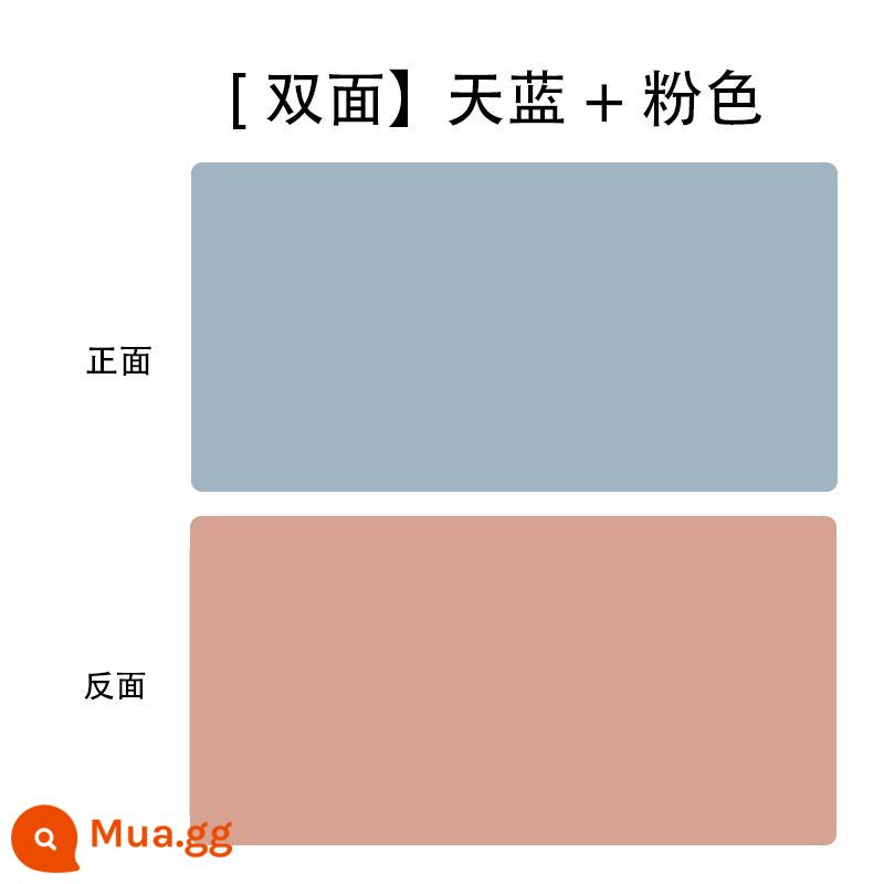 Miếng Lót Bàn Da Lớn Miếng Lót Chuột Để Bàn Miếng Lót Máy Tính Xách Tay Miếng Lót Bàn Phím Học Sinh Trẻ Em Của Bàn Làm Việc Miếng Lót - xanh da trời + hồng