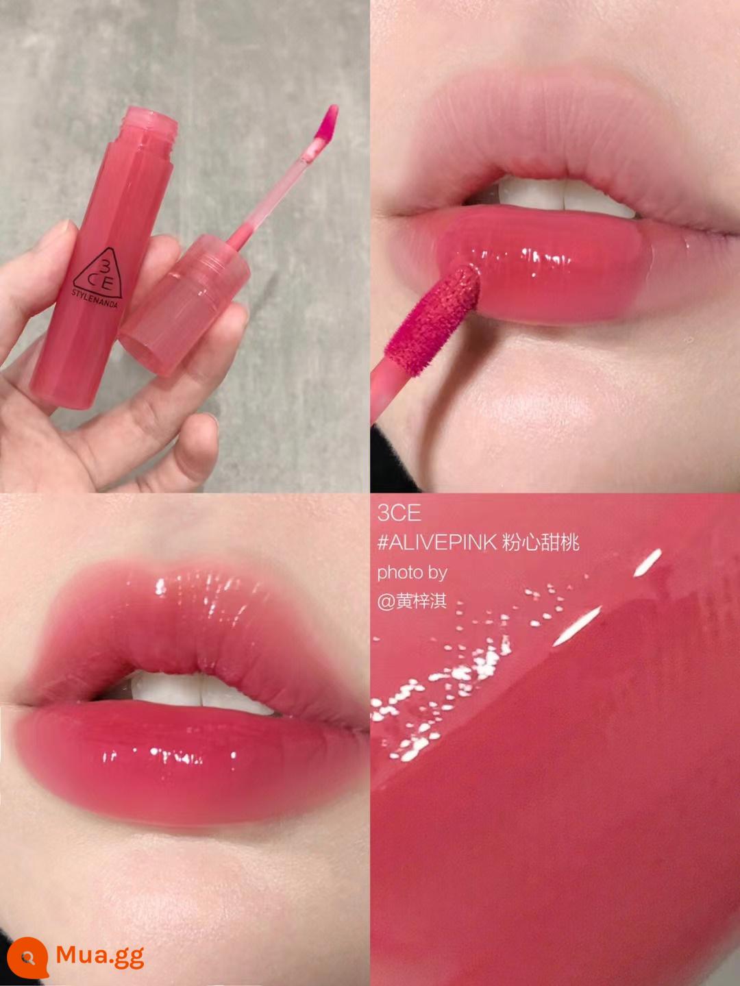 3CE son men đắng giờ cà phê đắng màu nước ánh sáng nhung mờ mờ mousse gương mây son môi mới - #alive pink Đào ngọt ngào với trái tim hồng đã có hàng và vận chuyển nhanh chóng!