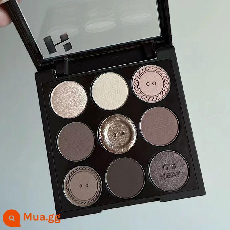 Bảng phấn mắt chín màu holika Hàn Quốc full matte bảng trà sữa yến mạch daizy màu trăng tím đất màu khói - Tấm khuy #06