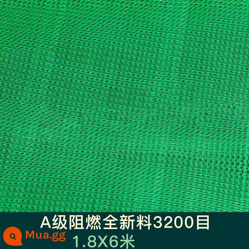 Lưới an toàn công trường khung ngoài lưới dày đặc chống cháy lưới kỹ thuật xanh lưới chống bụi xây dựng lưới bảo vệ khung đại bàng - Vật liệu mới chống cháy loại A 3200 lưới 1,8 * 6 mét