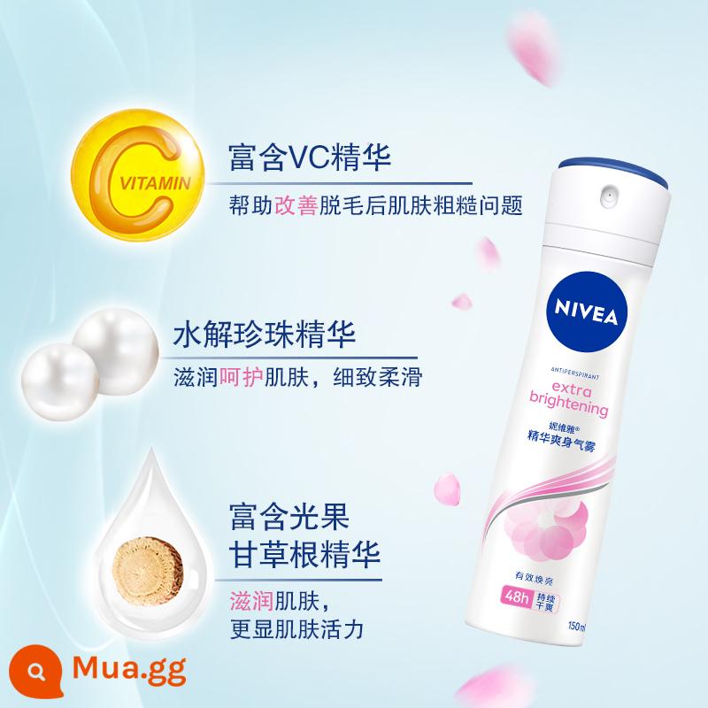 Ms.Nivea Nhẹ Nhàng, Sảng Khoái, Dưỡng Ẩm, Khô Thoáng, Hương Thơm Tươi Mát, Xịt Ngăn Tiết Mồ Hôi Nách Chính Hãng - Tinh chất xịt khoáng sảng khoái