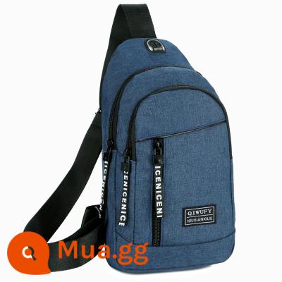 Túi đeo ngực Túi vải nylon thông thường cho nam Túi Messenger Túi nam mới Túi đeo vai Ba lô Túi đeo thắt lưng thể thao đa chức năng - 7505 màu xanh