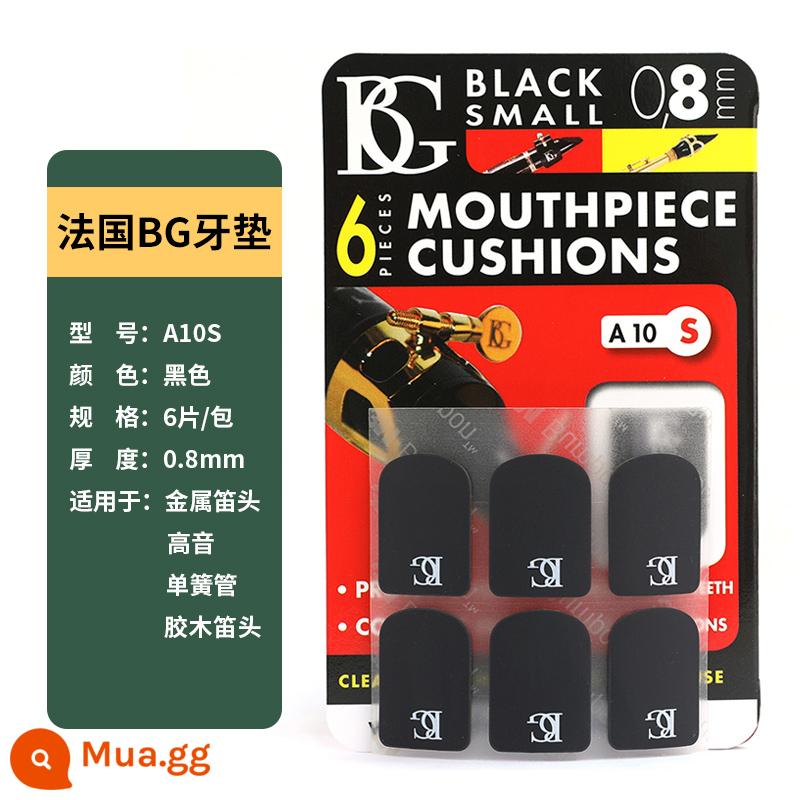 BG răng miếng lót cơ quan ngôn luận miếng dán 0.4mm màu đen trong suốt alto treble tenor saxophone kèn clarinet A11L Jiuye 0.8mm - A10S Xiaohei dày 0,8mm [gói 6 miếng]