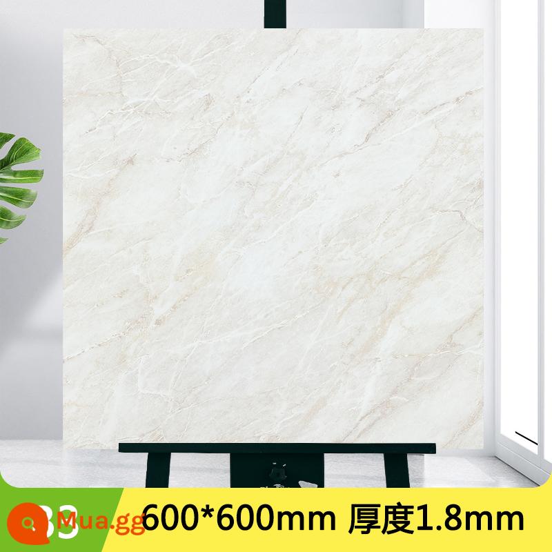 5㎡ sàn nhựa PVC hình vuông giả da gạch hoa văn đá cẩm thạch miếng dán sàn nhựa tự dính thương mại dày chống thấm nước chống mài mòn - Màu be nhạt mẫu B3 5m2