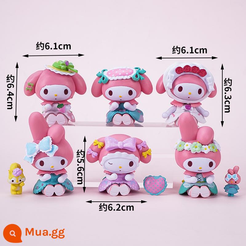 Người nổi tiếng Internet phim hoạt hình Melody Culomi Pacha phù hợp với con chó bánh sinh nhật đồ trang trí trang trí dễ thương con chó quế plug-in - màu sô cô la