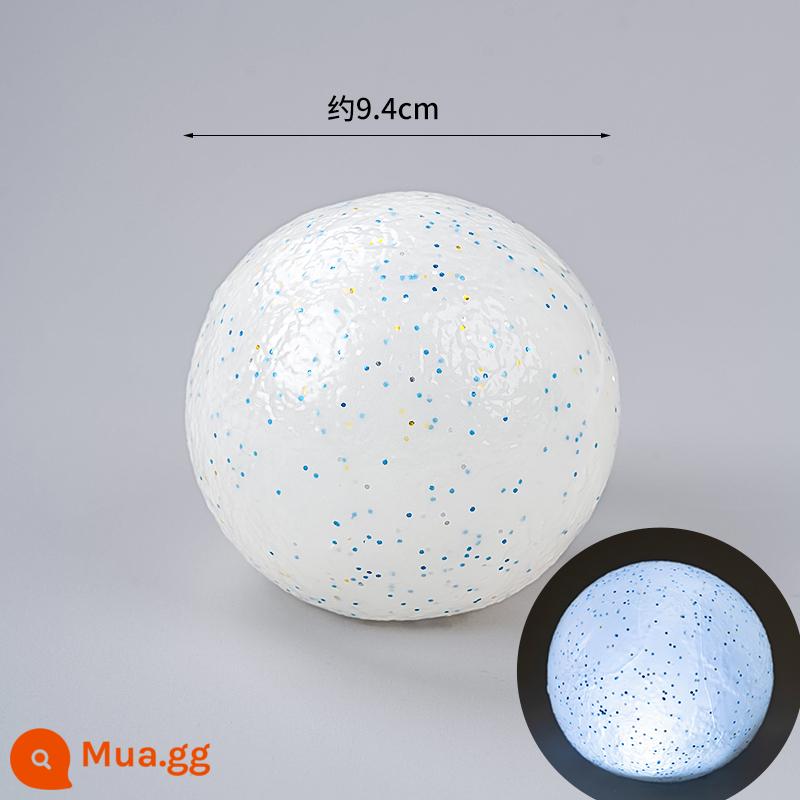 ĐÈN LED Dây Đồng Ánh Sáng Chuỗi Ánh Sáng Nút Pin Ánh Sáng Chuỗi Ánh Sáng Làm Bánh Trang Trí Sắp Xếp Sáng Tạo Trang Trí Bánh Hâm Nóng Ánh Sáng - Đèn mặt trăng đính sequin màu vàng nhạt Đèn xanh trắng