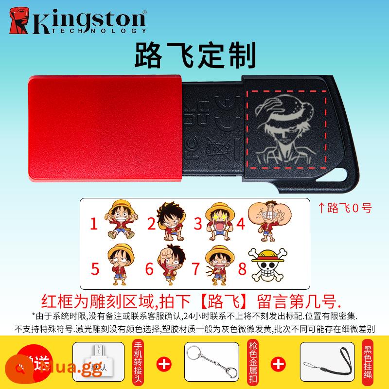 Kingston Đĩa U 128GB thanh trượt kính thiên văn ô tô di động văn phòng sinh viên điện thoại di động máy tính ổ đĩa flash DTXMUSB kép - DTXM-128G+[Rufu Customized]-Vui lòng để lại tin nhắn kèm số Rufu cần khắc