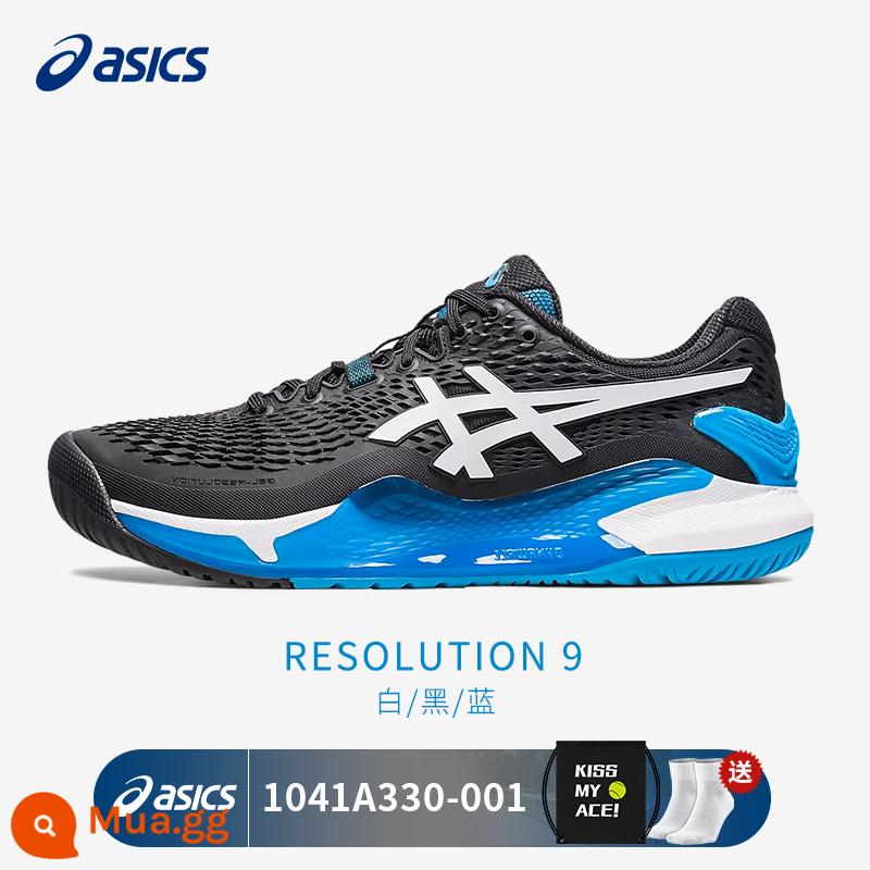 Giày Tennis Asics Arthur Resolution R8/R9 Huấn Luyện Thi Đấu Nam Nữ Giày Thể Thao Quần Vợt Chuyên Nghiệp - RS9 đen xanh [tặng kèm túi đựng giày + tất tennis] 1041A330-001