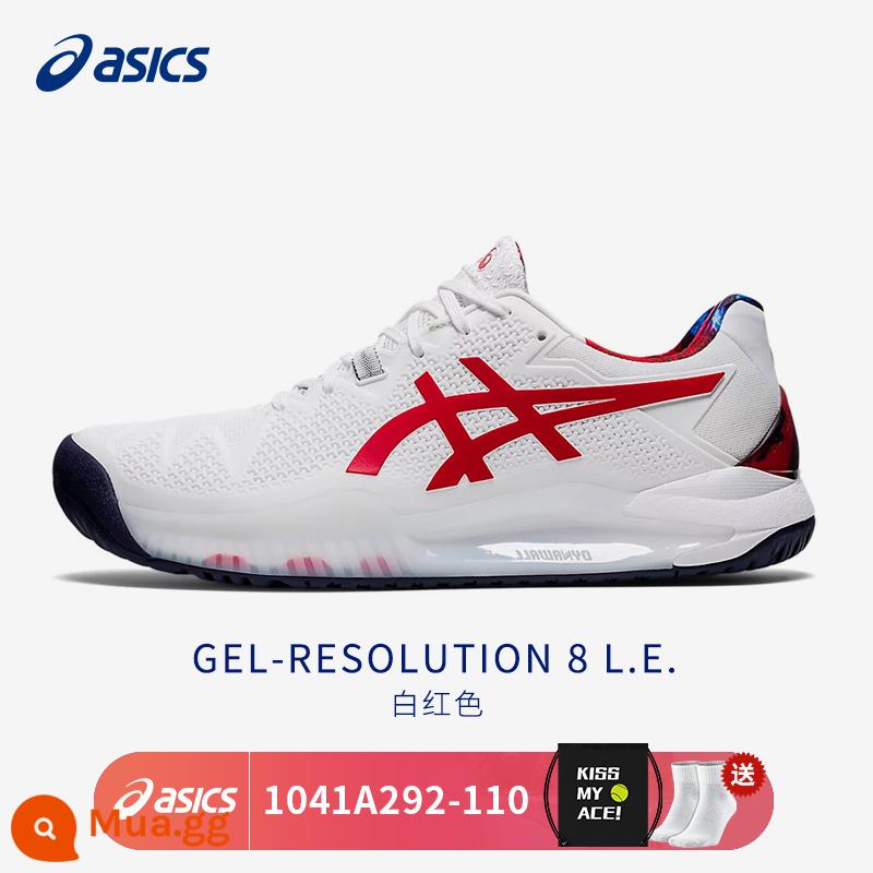 Giày Tennis Asics Arthur Resolution R8/R9 Huấn Luyện Thi Đấu Nam Nữ Giày Thể Thao Quần Vợt Chuyên Nghiệp - RS8 trắng đỏ [tặng túi đựng giày + tất tennis] 1041A292-110