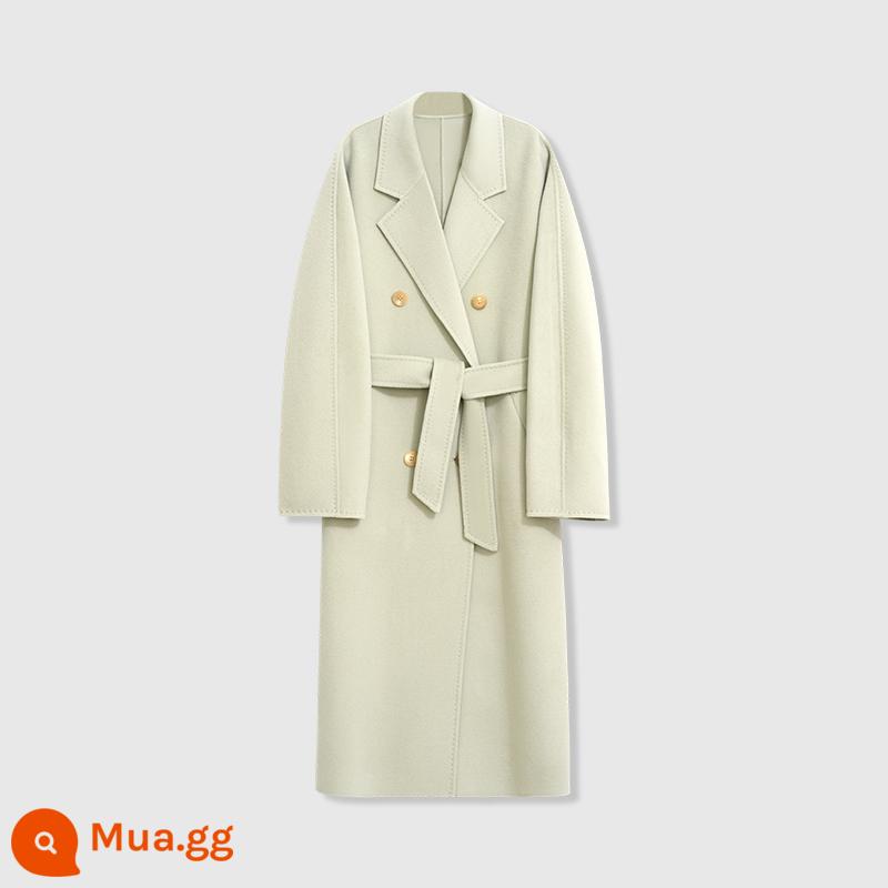 UNICA/Đẩy mạnh B đánh bại cổ điển vĩnh cửu Madame_ Áo khoác len cashmere mịn kéo sợi tùy chỉnh Áo choàng khăn Manhattan - [Vanilla Matcha Green] Phiên bản len cashmere