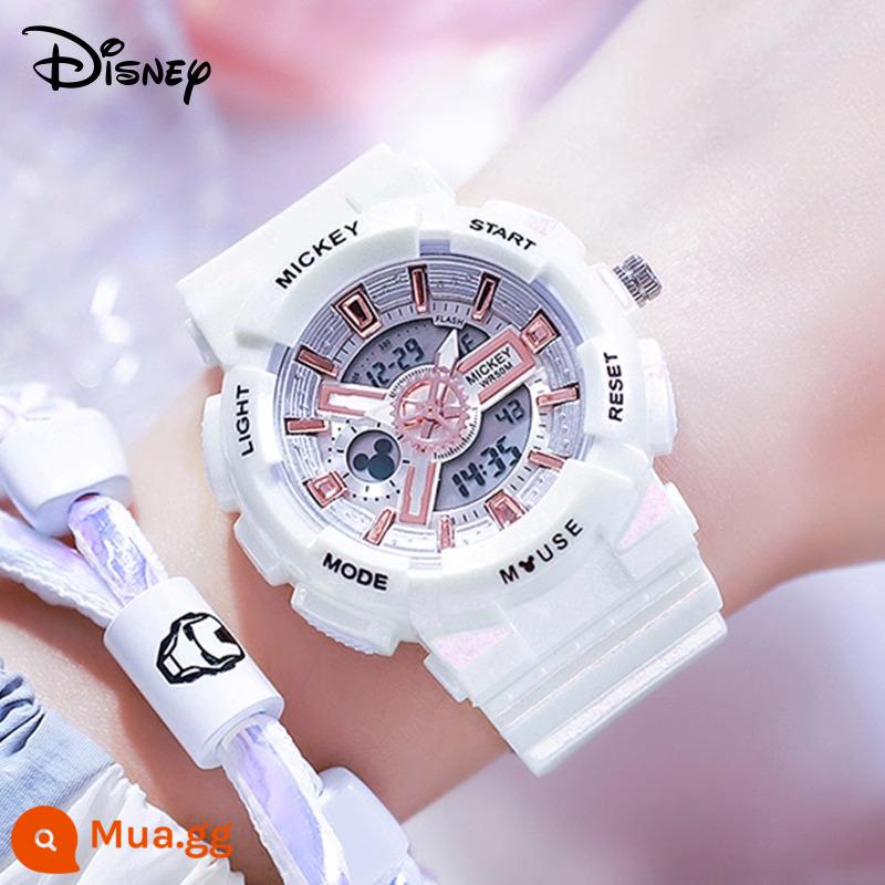 Đồng hồ điện tử Disney nữ học sinh thể thao cơ cô gái chống nước kỳ lân học sinh trung học cơ sở đồng hồ bé gái - Mẫu nâng cấp-Starlight Silver [Mẫu Starlight với một lớp ánh sáng sao chuyển màu, đẹp mắt]