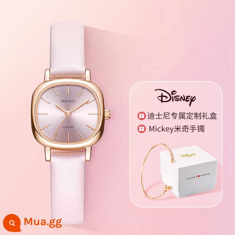 Đồng hồ Disney nữ học sinh trung học đầy sao hoa anh đào ánh sáng sang trọng thích hợp nữ tặng sinh nhật quà tặng năm mới - khối đường nhỏ