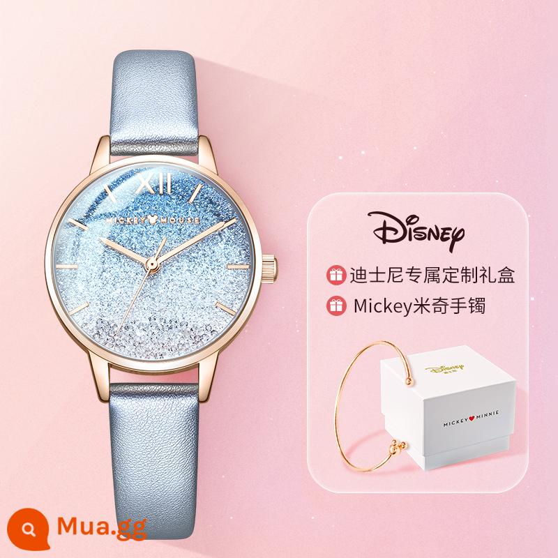 Đồng hồ Disney nữ học sinh trung học đầy sao hoa anh đào ánh sáng sang trọng thích hợp nữ tặng sinh nhật quà tặng năm mới - Sóng Ước-Xám Thơ