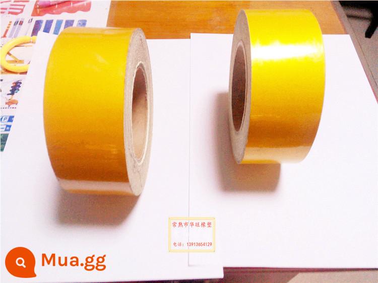 Băng phản quang 5cm màu đen và vàng giao thông đường bộ băng phản quang cảnh báo dải phản quang nhãn dán phim phản quang băng cảnh báo - 5CM toàn màu vàng