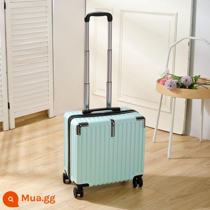 Vali sinh viên nam và nữ mini nhỏ 18 inch du lịch nội trú Vali xe đẩy mật khẩu ánh sáng cổ điển Nhật Bản - Xanh nhạt [góc nhôm chống va đập, chống rơi - có móc]