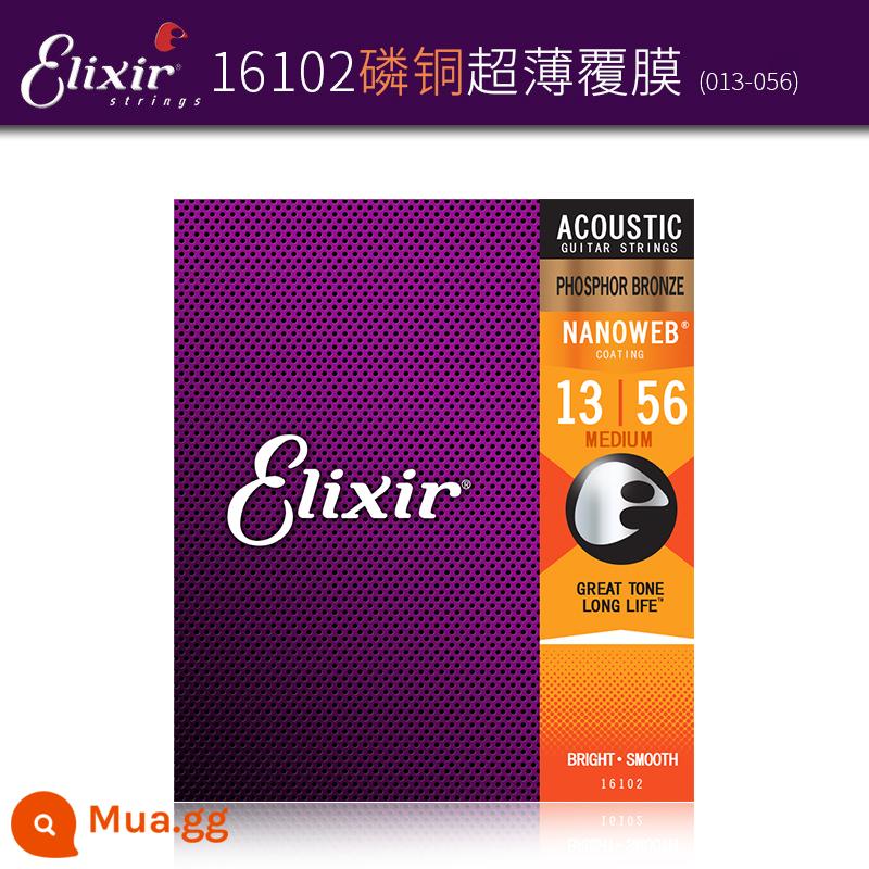 Dây Đàn Guitar Acoustic Elix 16052 Ballad 11052 Dây Đàn Guitar Trọn Bộ ELIXIR Elix - 16102|Lớp phủ siêu mỏng đồng Phosphor 013-056